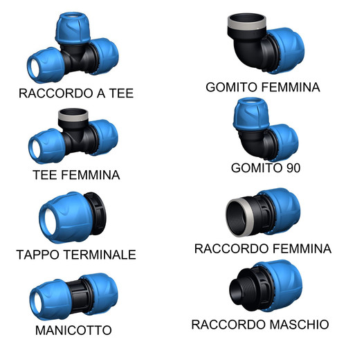 Raccordo rapido polietilene - polietilene, a
