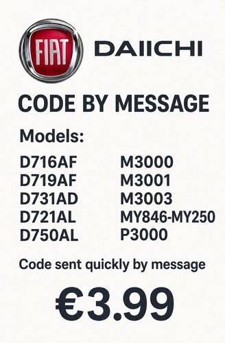 Codice sblocco radio fiat - radio,